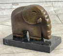 Abstract Elephant Bronze Sculpture Signed Dali on Marble Base