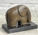 Abstract Elephant Bronze Sculpture Signed Dali on Marble Base
