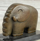 Abstract Elephant Bronze Sculpture Signed Dali on Marble Base