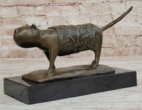 Bronze Cat Sculpture on Marble Base by Fernando Botero