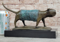 Patina Chubby Cat by Botero Genuine Bronze Sculpture