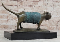 Patina Chubby Cat by Botero Genuine Bronze Sculpture
