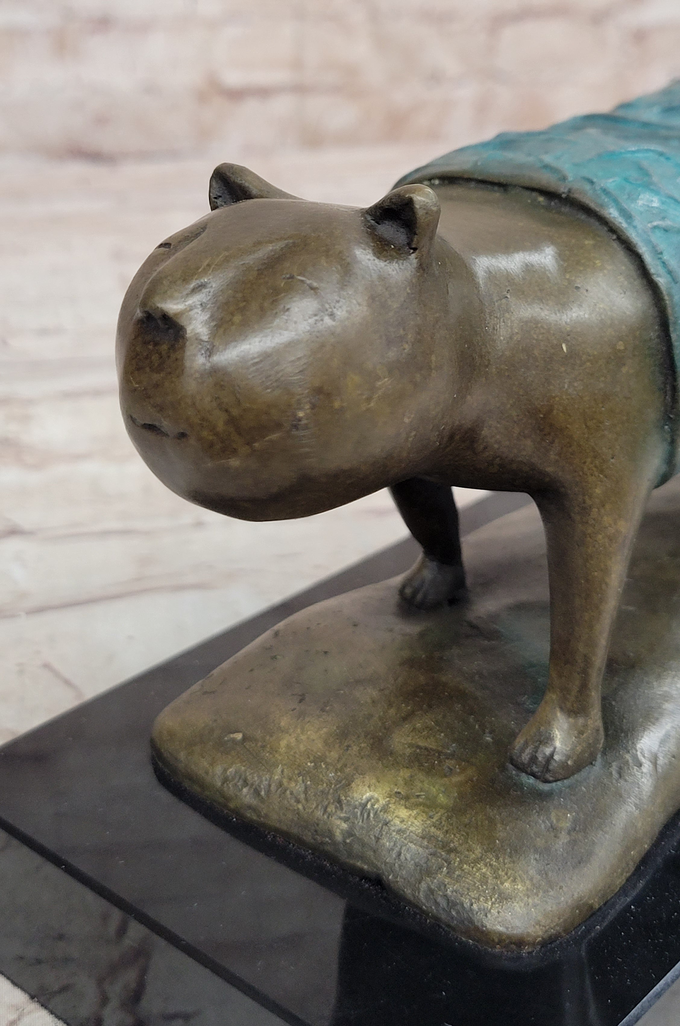 Patina Chubby Cat by Botero Genuine Bronze Sculpture