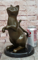 Signed Original Milo Cat Feline Abstract Modern Bronze Sculpture Statue