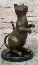 Signed Original Milo Cat Feline Abstract Modern Bronze Sculpture Statue