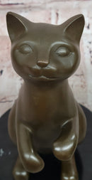 Signed Original Milo Cat Feline Abstract Modern Bronze Sculpture Statue
