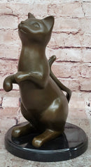 Signed Original Milo Cat Feline Abstract Modern Bronze Sculpture Statue