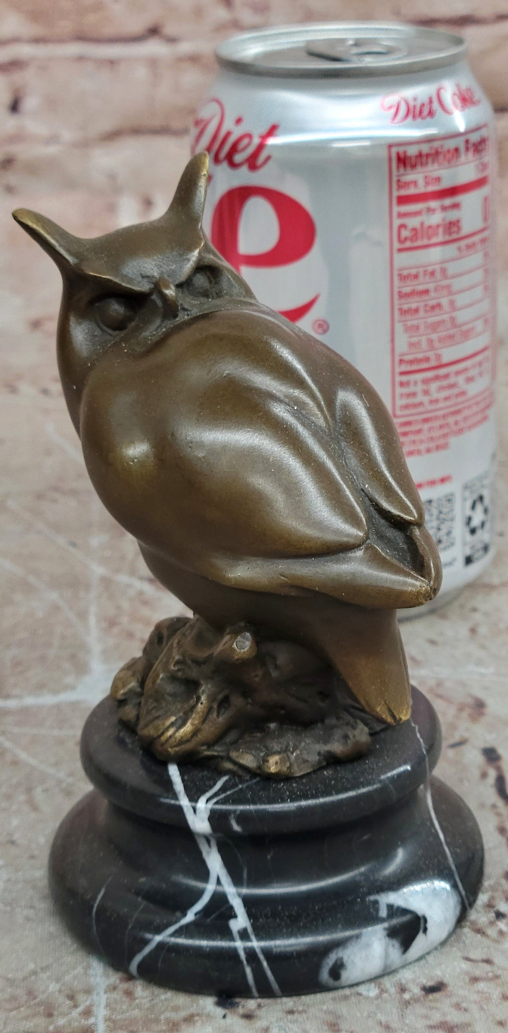Original Milo Abstract Modern Art Owl Bird Bronze Sculpture Marble Statue Figurine