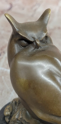 Original Milo Abstract Modern Art Owl Bird Bronze Sculpture Marble Statue Figurine