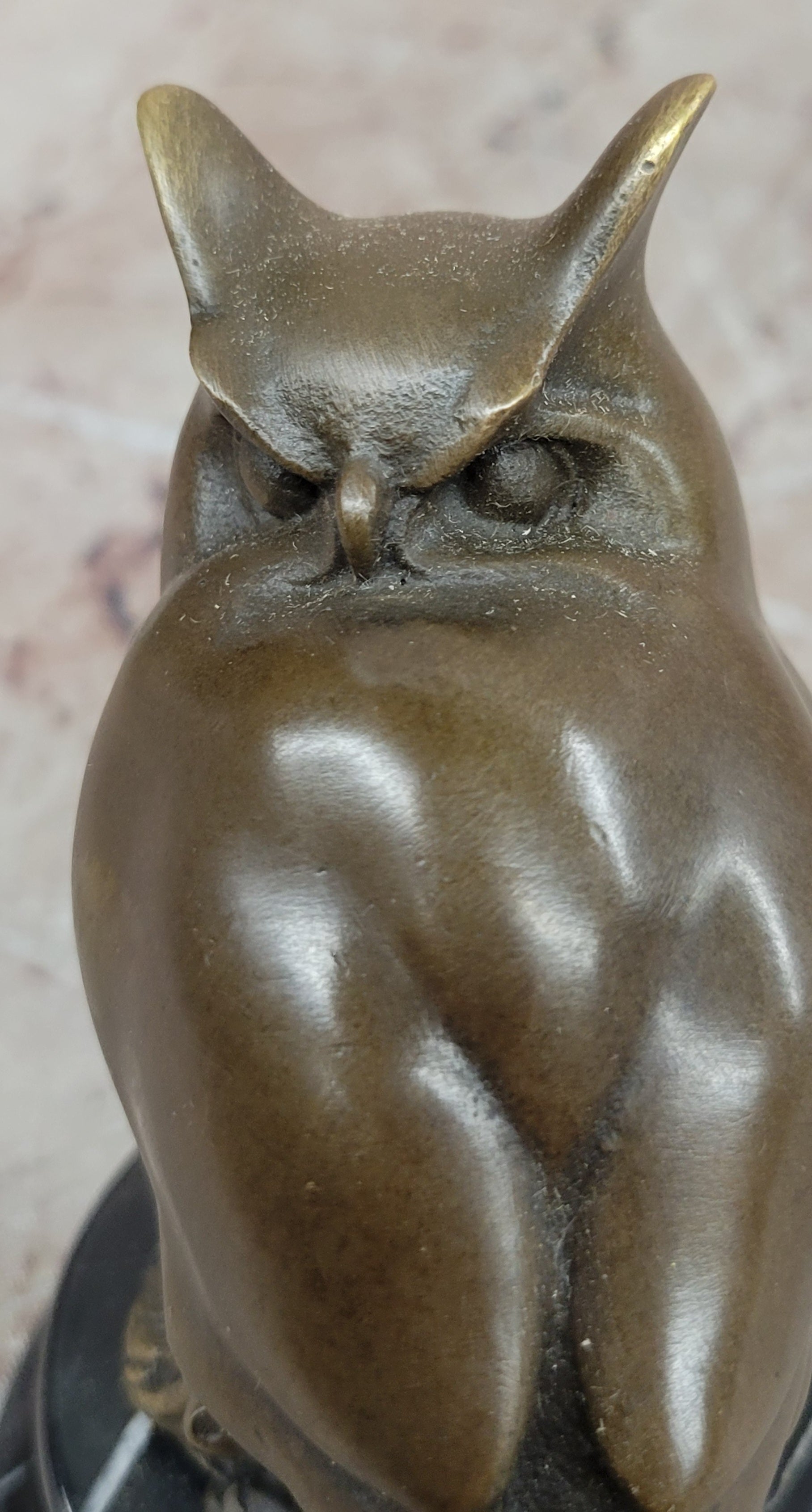 Original Milo Abstract Modern Art Owl Bird Bronze Sculpture Marble Statue Figurine