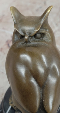 Original Milo Abstract Modern Art Owl Bird Bronze Sculpture Marble Statue Figurine