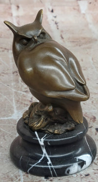 Original Milo Abstract Modern Art Owl Bird Bronze Sculpture Marble Statue Figurine