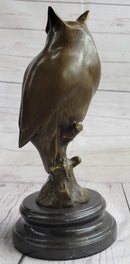 Milo Abstract Modern Art Owl Bird Bronze Sculpture 12" x 5.5"