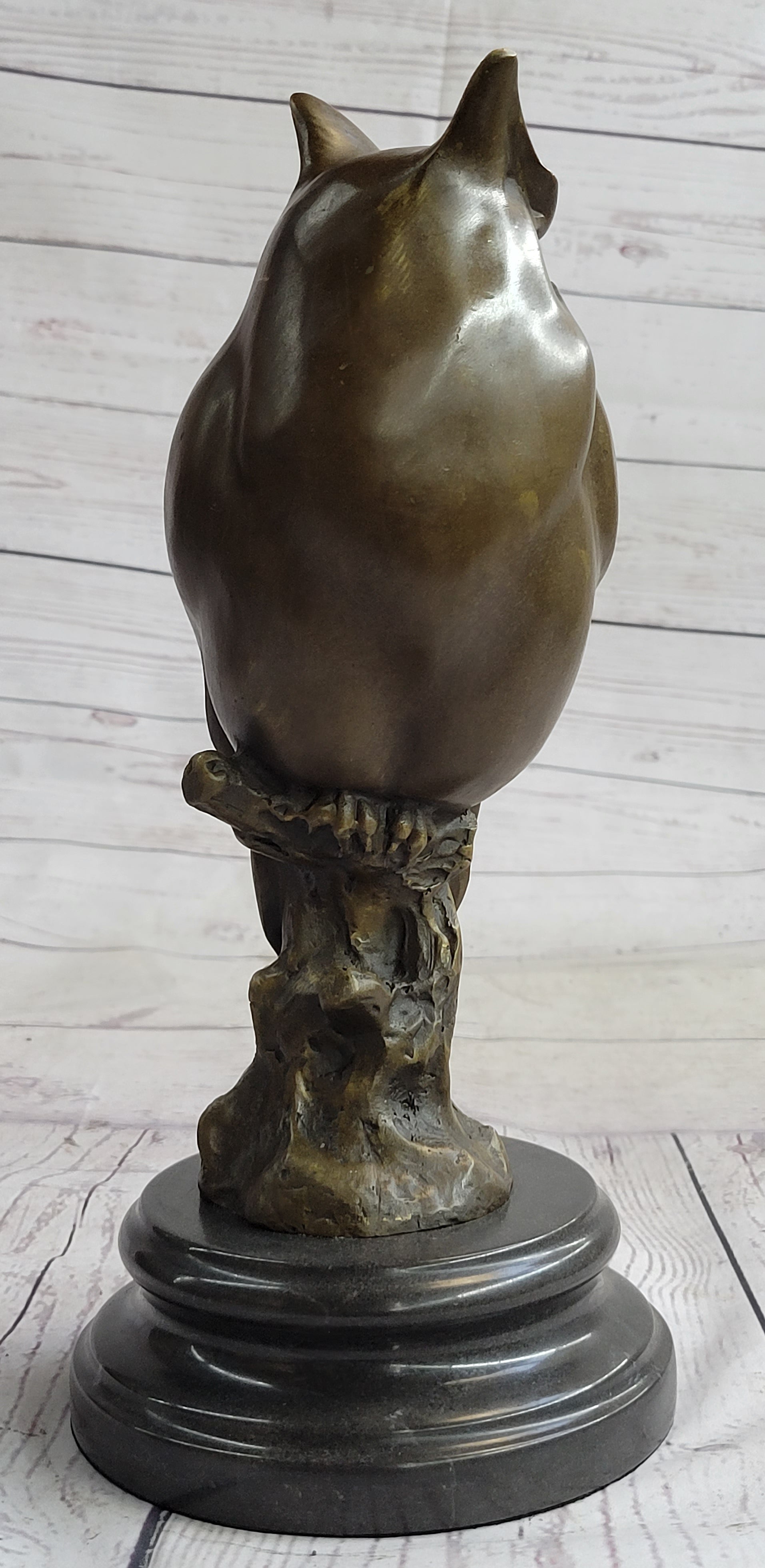 Milo Abstract Modern Art Owl Bird Bronze Sculpture 12" x 5.5"