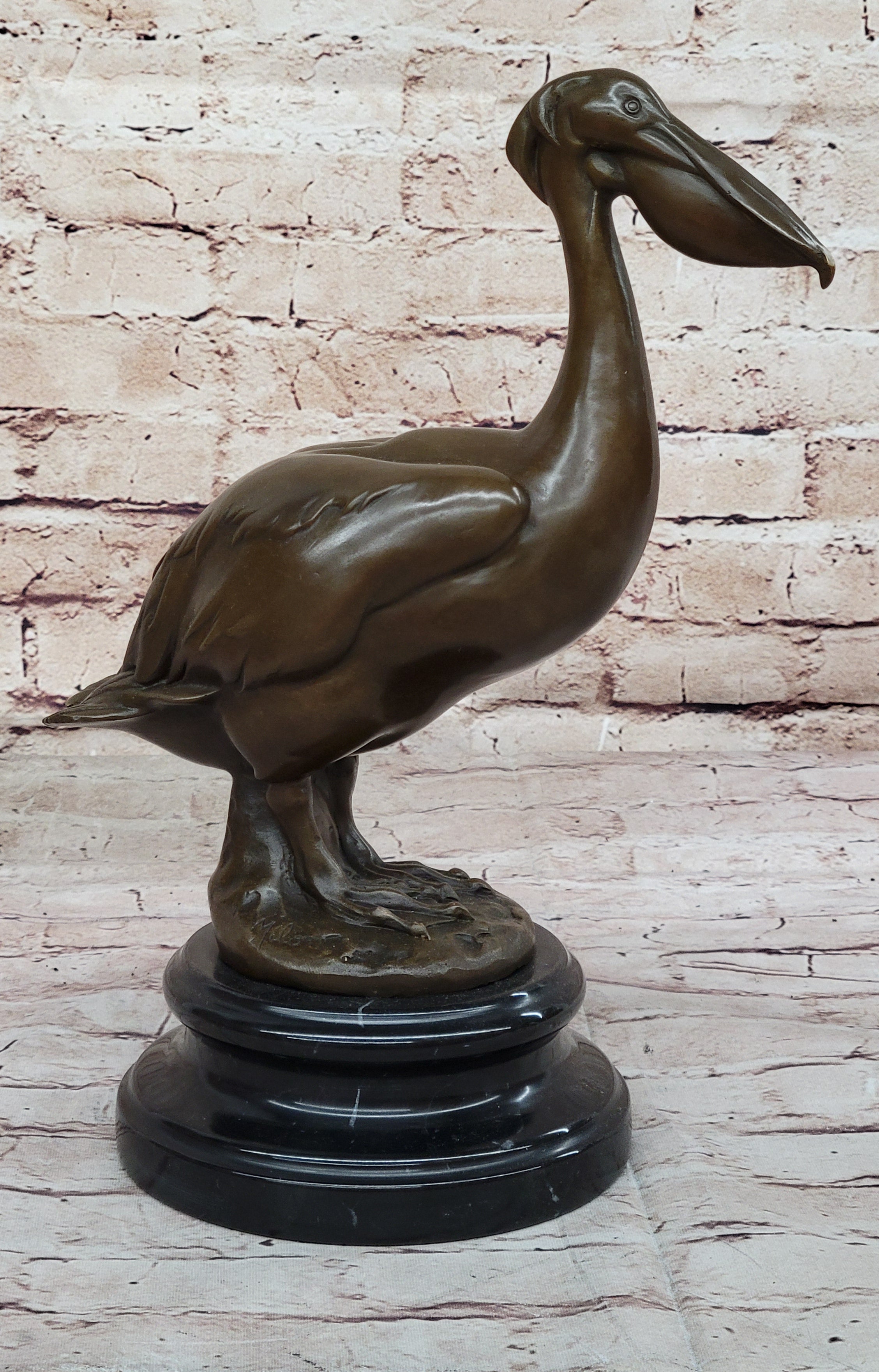 Original Artwork by Milo Stork Bird Real Bronze Sculpture