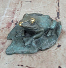 Signed Austrian Bronze Signed Milo Frog Toad Figurine Sculpture Statue