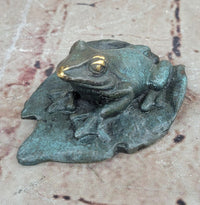 Signed Austrian Bronze Signed Milo Frog Toad Figurine Sculpture Statue