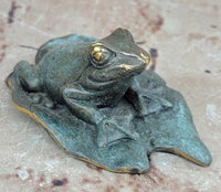 Signed Austrian Bronze Signed Milo Frog Toad Figurine Sculpture Statue