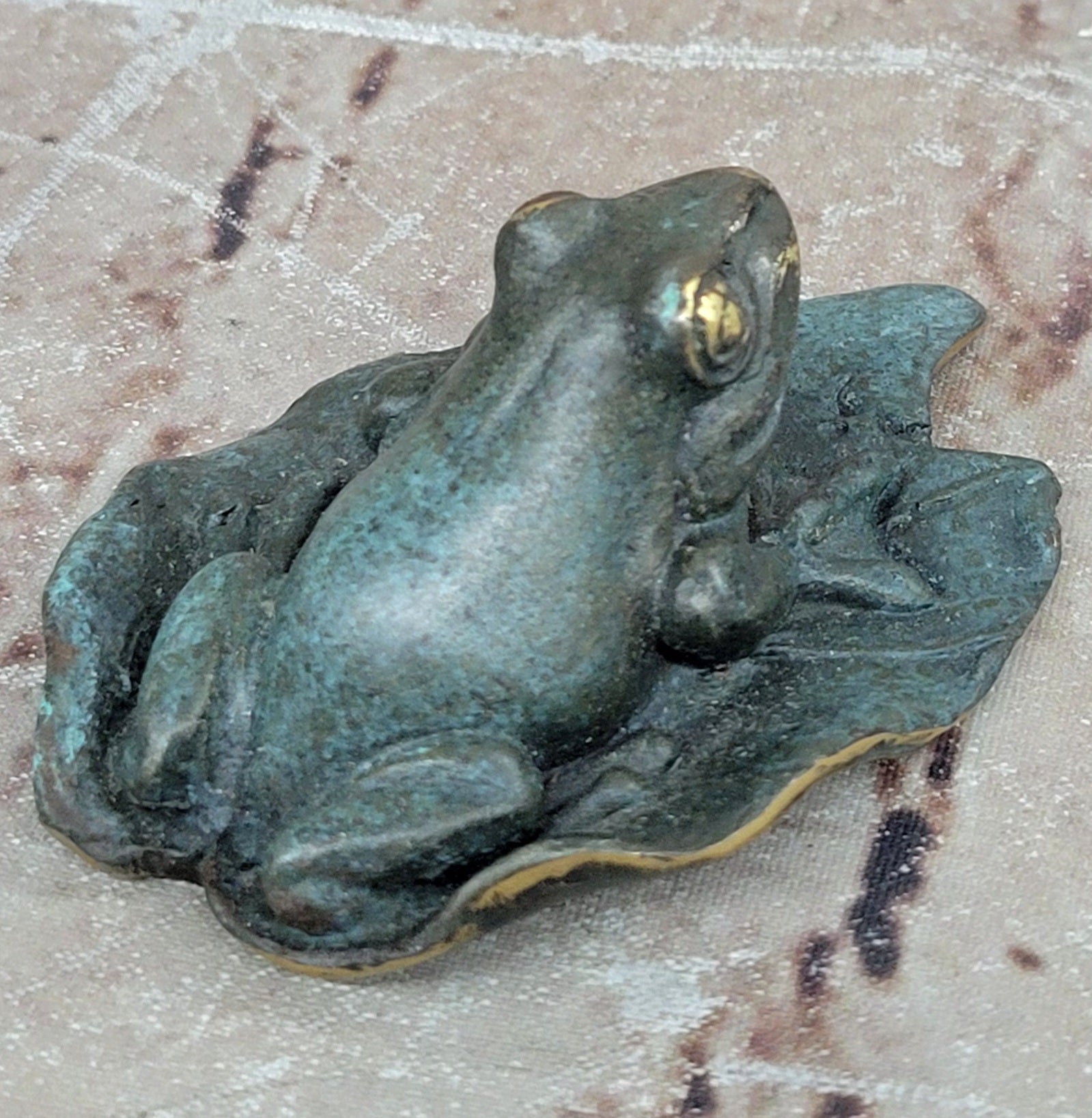 Signed Austrian Bronze Signed Milo Frog Toad Figurine Sculpture Statue