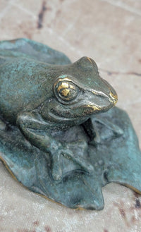 Signed Austrian Bronze Signed Milo Frog Toad Figurine Sculpture Statue