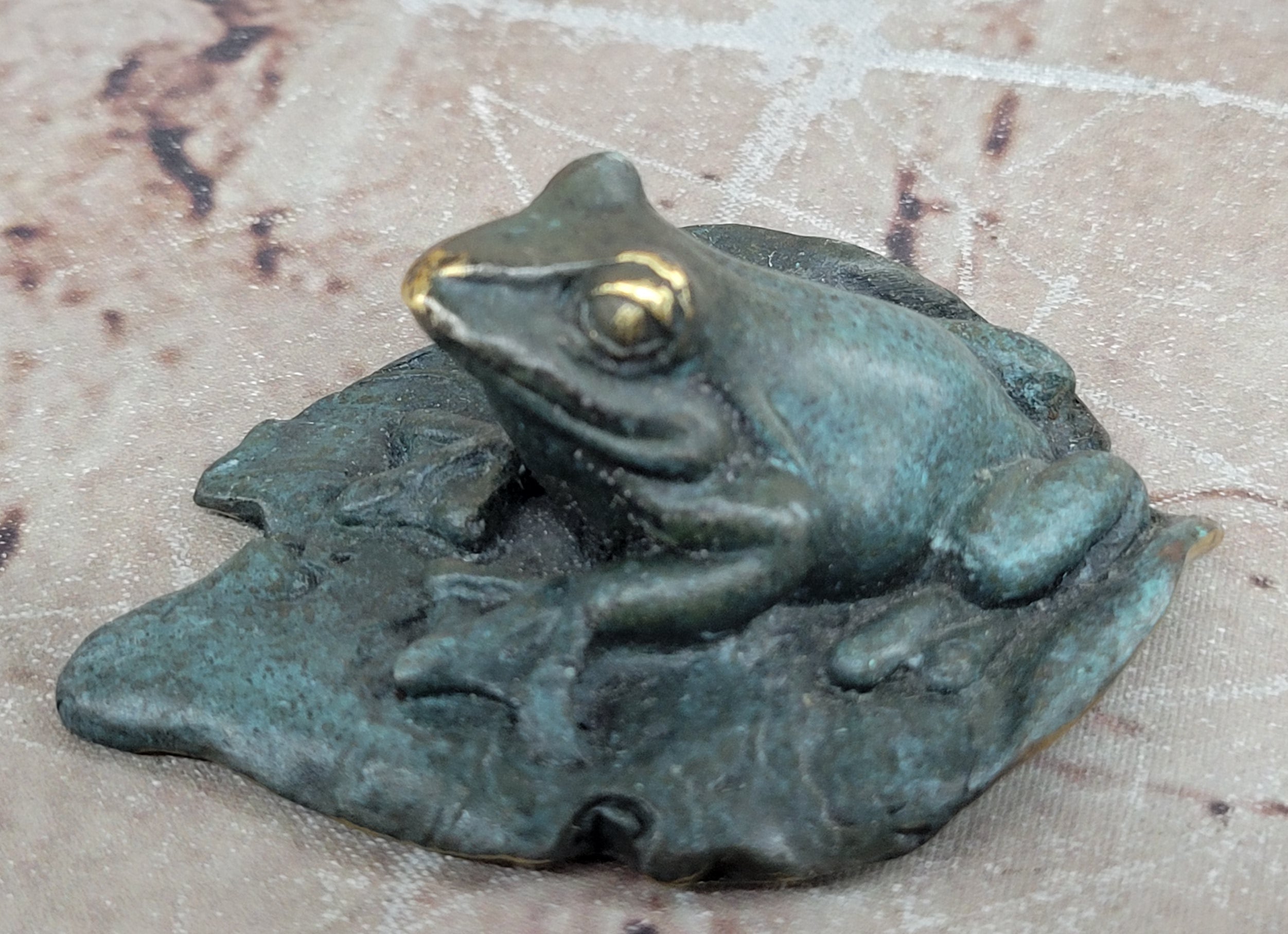 Signed Austrian Bronze Signed Milo Frog Toad Figurine Sculpture Statue