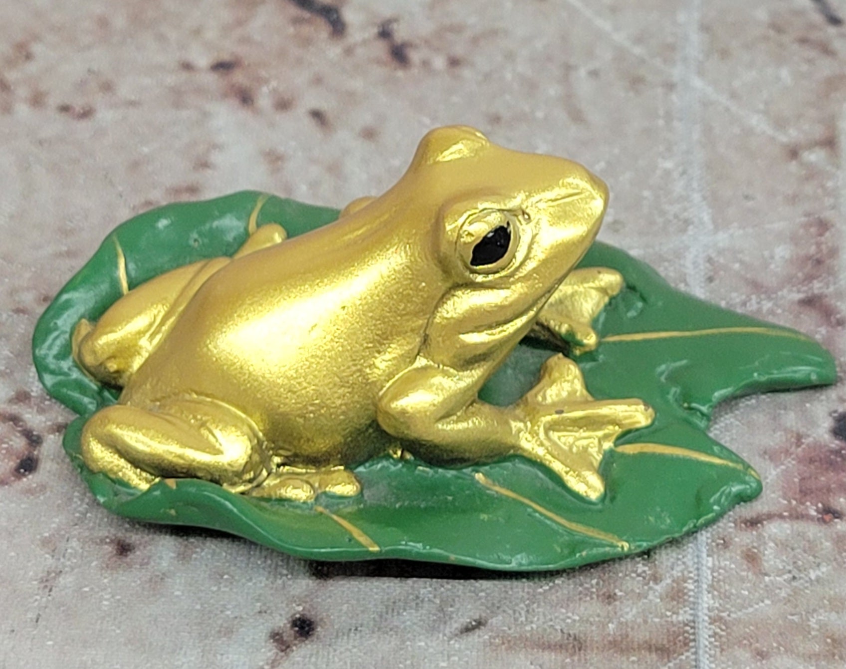 Hand Made Original Milo Vienna Bronze Sculpture Frog Toad on a Lilly Statue