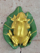 Hand Made Original Milo Vienna Bronze Sculpture Frog Toad on a Lilly Statue