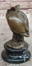 Signed Original Milo Bronze Sculpture of Wise Owl, Symbol of Wisdom Artwork