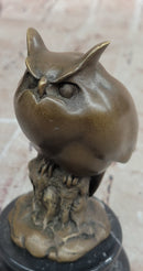 Signed Original Milo Bronze Sculpture of Wise Owl, Symbol of Wisdom Artwork