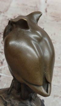 Signed Original Milo Bronze Sculpture of Wise Owl, Symbol of Wisdom Artwork
