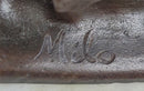 Collectible Figurines Bronze Deer Statues and Sculptures with Marble Base Animal