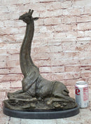 Giraffe Bronze Statue Sculpture Animal Home Decoration Signed Nick Figurine Hot Cast