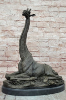 Giraffe Bronze Statue Sculpture Animal Home Decoration Signed Nick Figurine Hot Cast