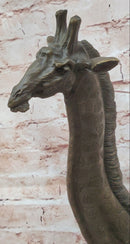 Giraffe Bronze Statue Sculpture Animal Home Decoration Signed Nick Figurine Hot Cast