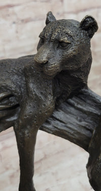 Cheetah Family Bronze Sculpture African Art 14" x 10.5"