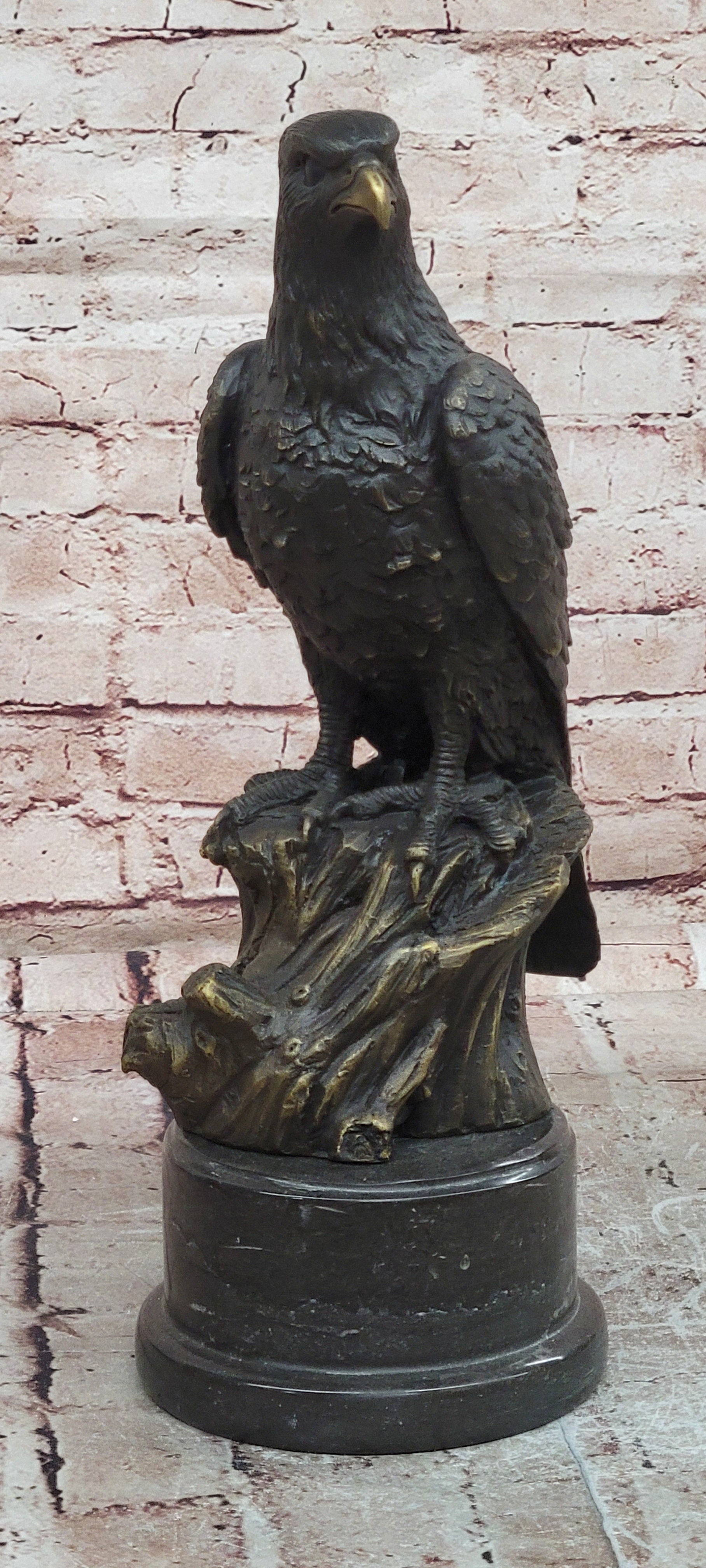 Large Eagle Bronze Statue Hawk Animal Sculpture Bird Falcon Figurine Statue