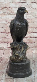 Large Eagle Bronze Statue Hawk Animal Sculpture Bird Falcon Figurine Statue