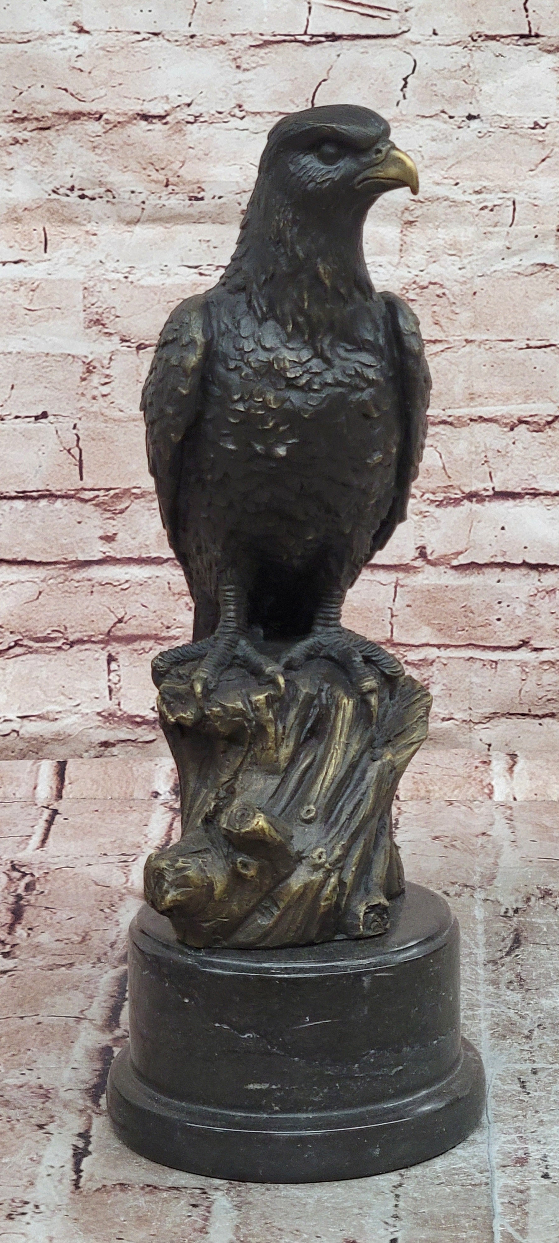 Large Eagle Bronze Statue Hawk Animal Sculpture Bird Falcon Figurine Statue