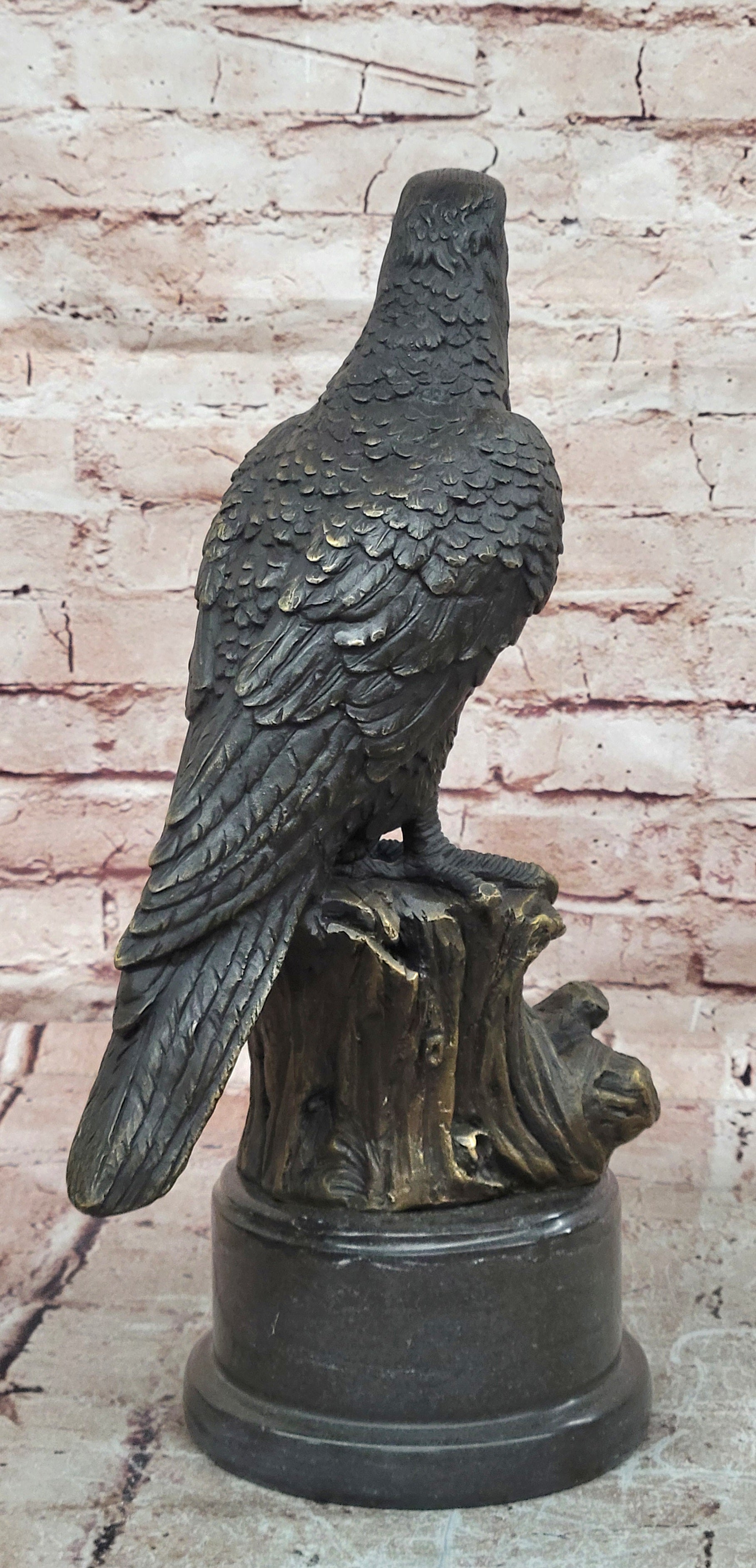 Large Eagle Bronze Statue Hawk Animal Sculpture Bird Falcon Figurine Statue