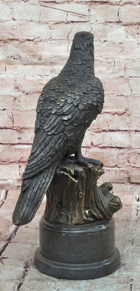 Large Eagle Bronze Statue Hawk Animal Sculpture Bird Falcon Figurine Statue