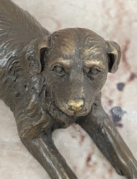 Hand Made Nick Golden Retriever Dog Lover Bronze Sculpture Statue