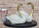 Hand Made Two Swan Bronze Statue Sculpture Home Decor Signed Milo Gift