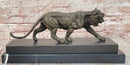 Signed Barye Bronze Walking Tiger Sculpture Wildlife Cat Statue Art Artwork