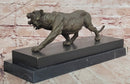 Signed Barye Bronze Walking Tiger Sculpture Wildlife Cat Statue Art Artwork