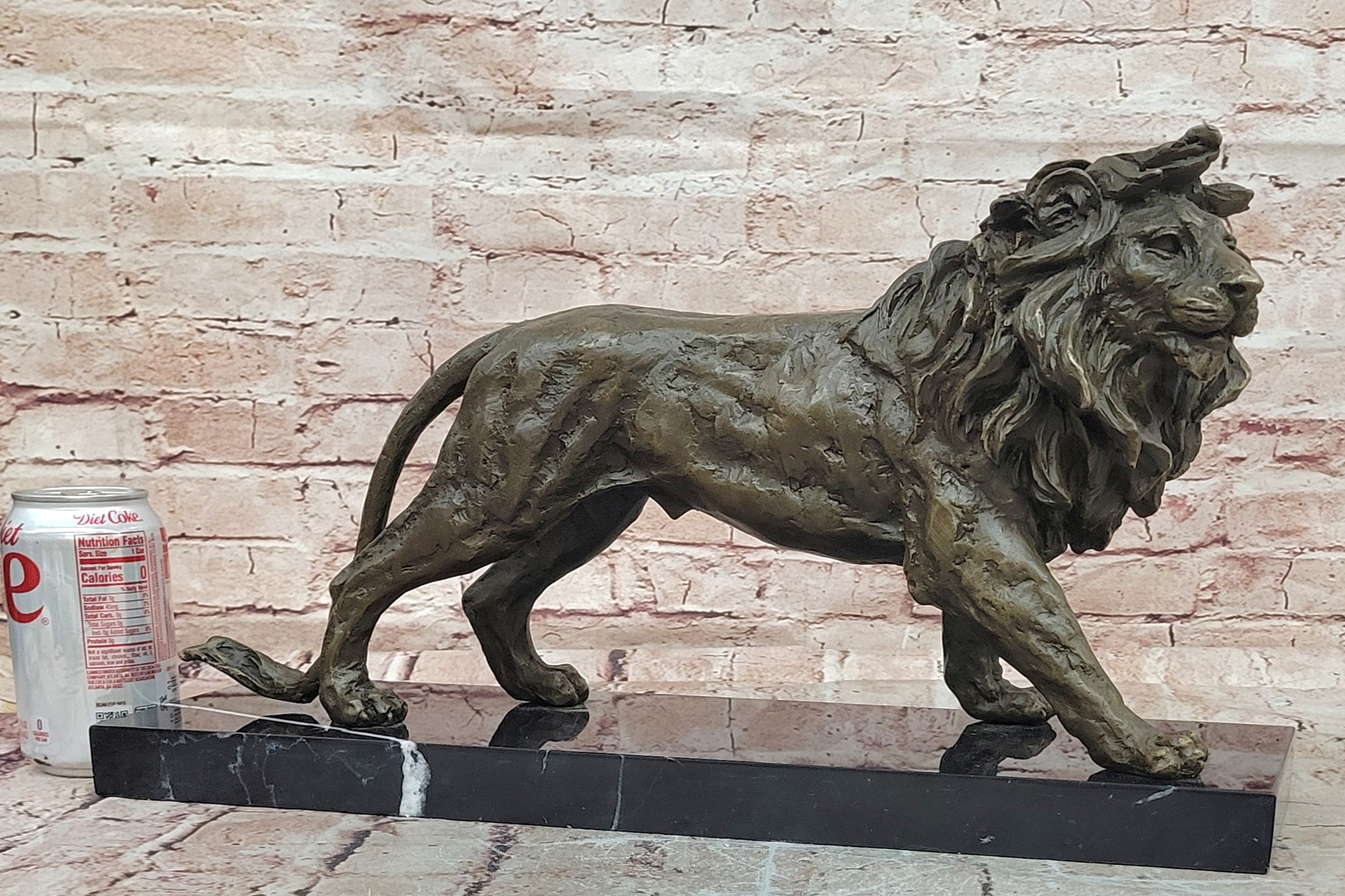 Lion Bronze Sculpture Statue Figure Handmade Art by Antoine Barye