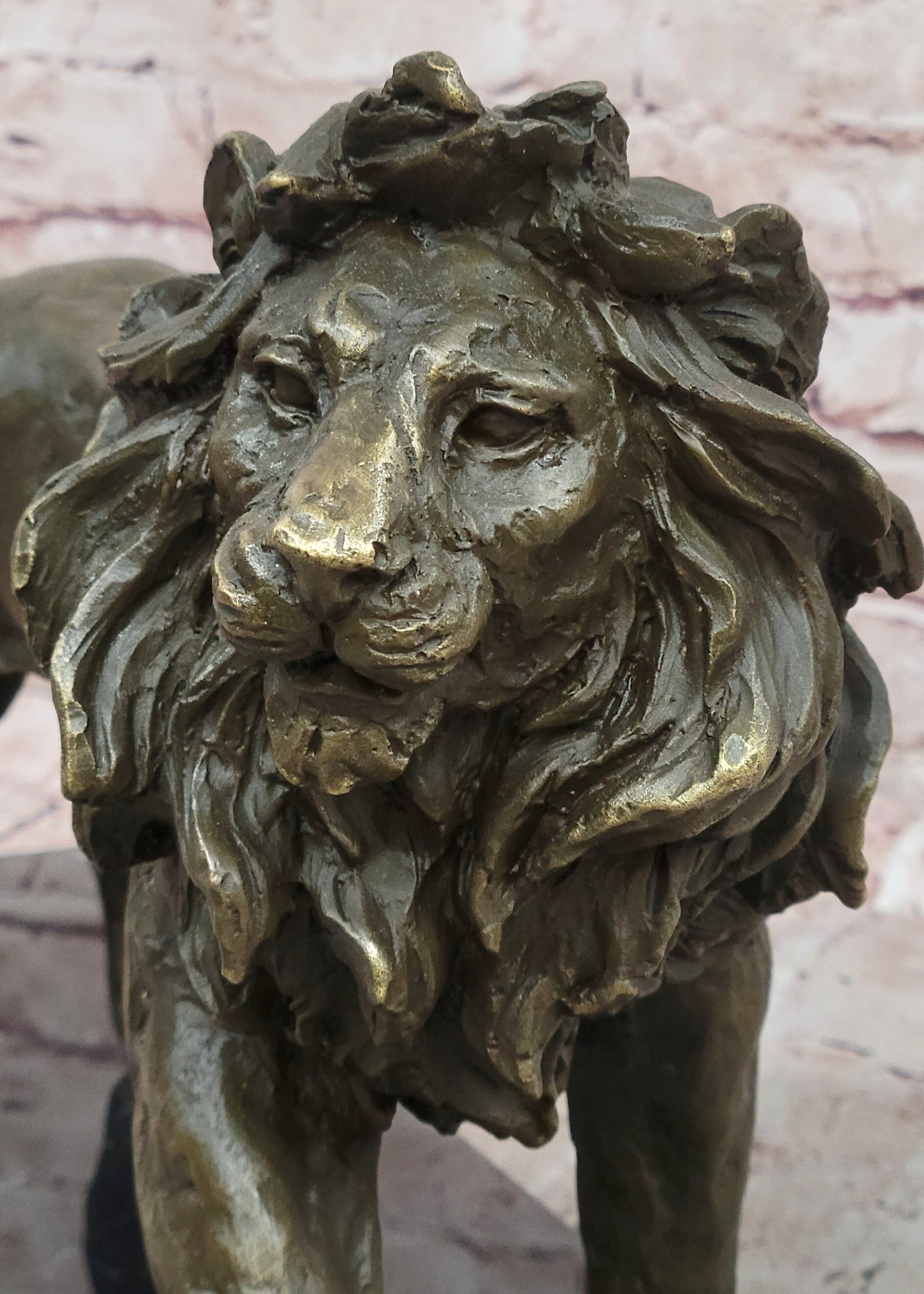 Lion Bronze Sculpture Statue Figure Handmade Art by Antoine Barye