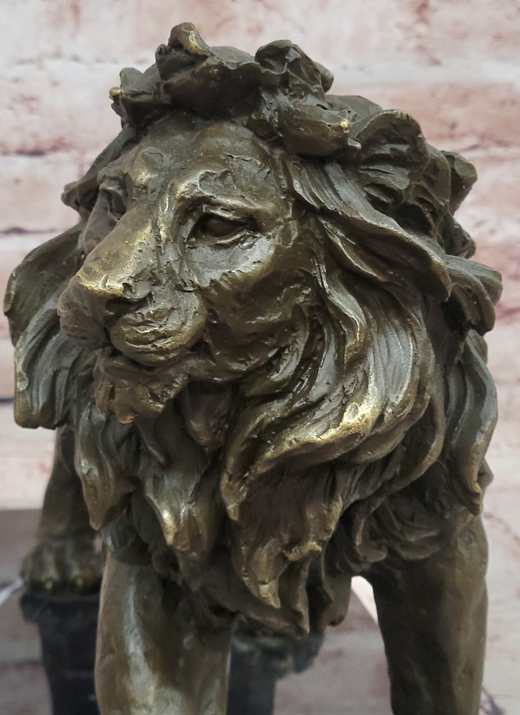 Lion Bronze Sculpture Statue Figure Handmade Art by Antoine Barye