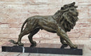 Lion Bronze Sculpture Statue Figure Handmade Art by Antoine Barye