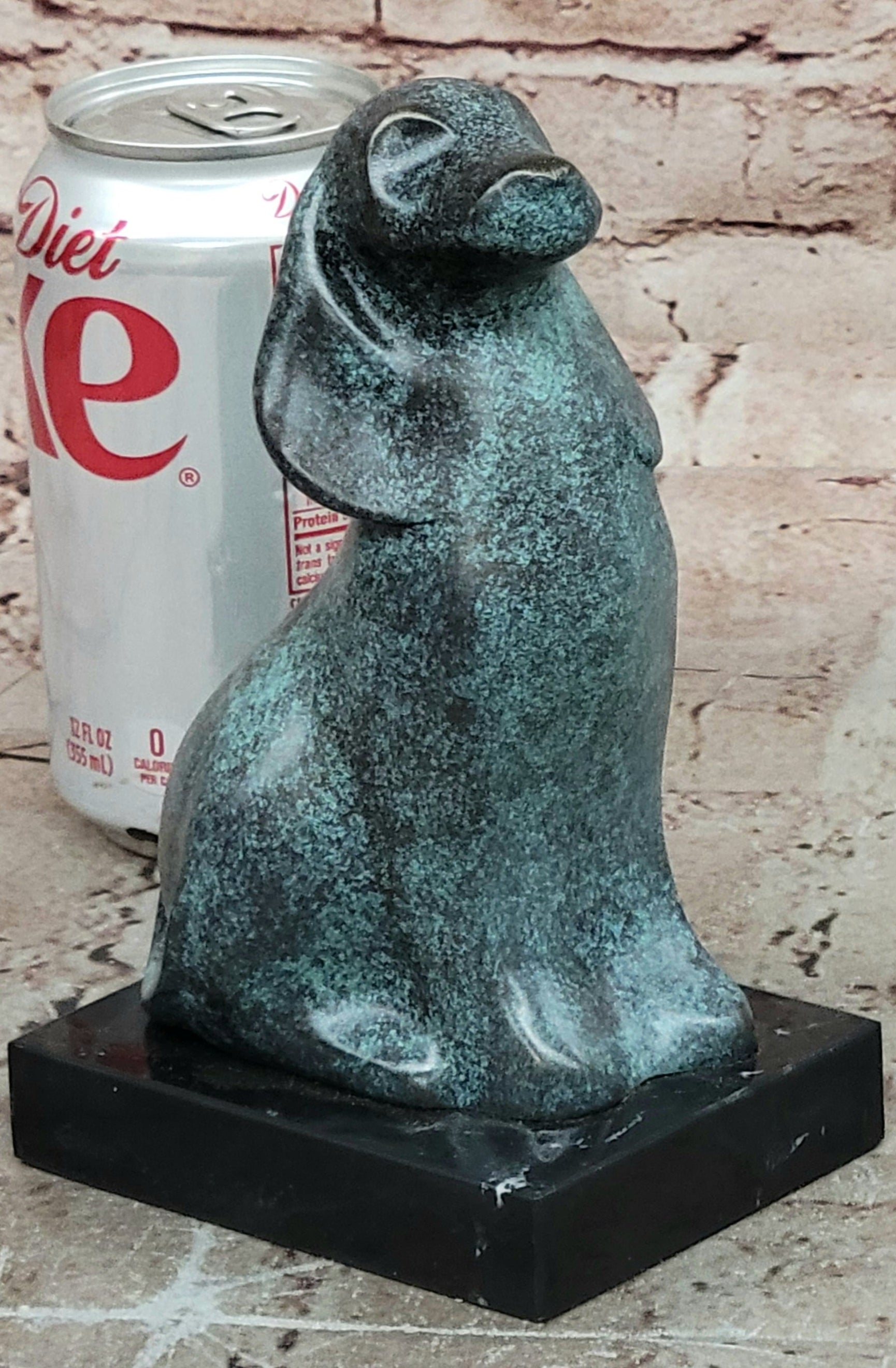 Genuine Bronze Dog Statue-Vintage Animal Sculpture for Home Decor Abstract