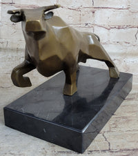 Abstract Geometric Bull Sculpture by Mario Nick